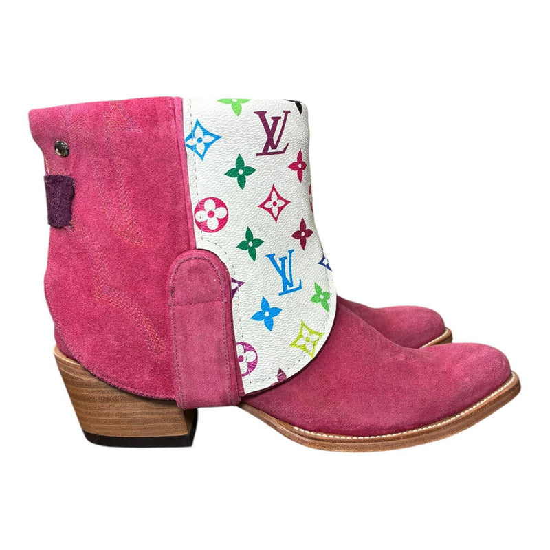 10 Pink Rough Out & Designer Canty Boots®