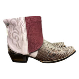 9.5 Pink Exotic & Paisley Leather Canty Boots®