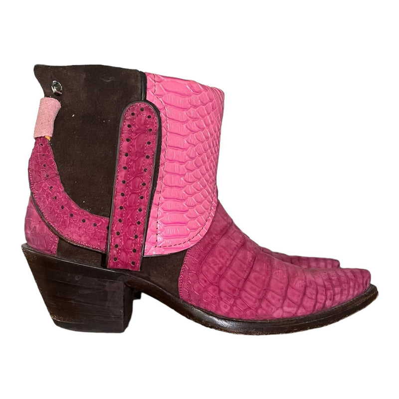 8 Exotic Pink & Rough Out Canty Boots®