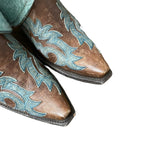 8 Tooled Teal & Brown Canty Boots®