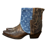 7.5 Embroidered Brown & Designer Denim Canty Boots®