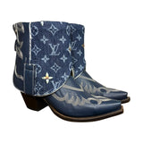 7 Embroidered Blue & Designer Denim Canty Boots®