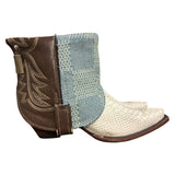 10 Two Toned Embossed Exotic & Designer Denim Canty Boots®
