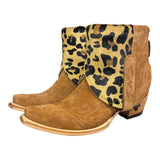 7 Embroidered Rough Out & Leopard Hair-on Hide Canty Boots®