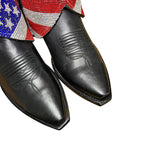 8 Black & American Flag Crystals Canty Boots®