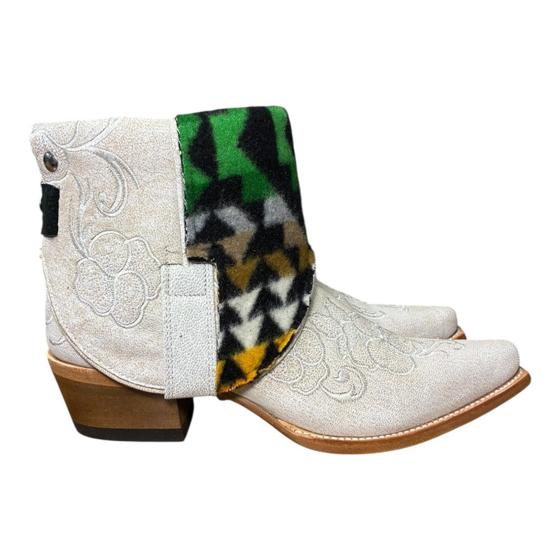 8.5 Embroidered White & Wool Canty Boots®