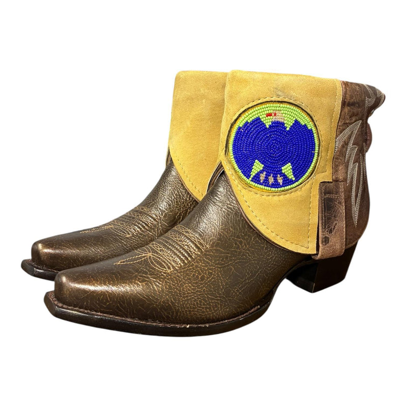 10 Two Toned Shimmer & Inlaid Beaded Eagle Canty Boots®