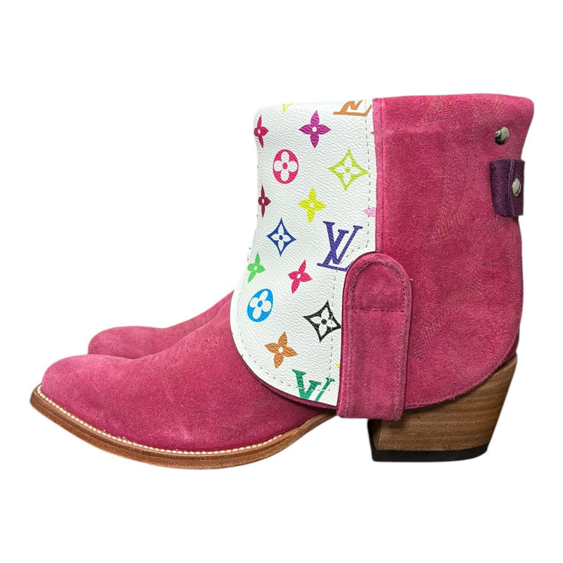 10 Pink Rough Out & Designer Canty Boots®