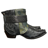 9 Exotic Black & Camo Leather Canty Boots®