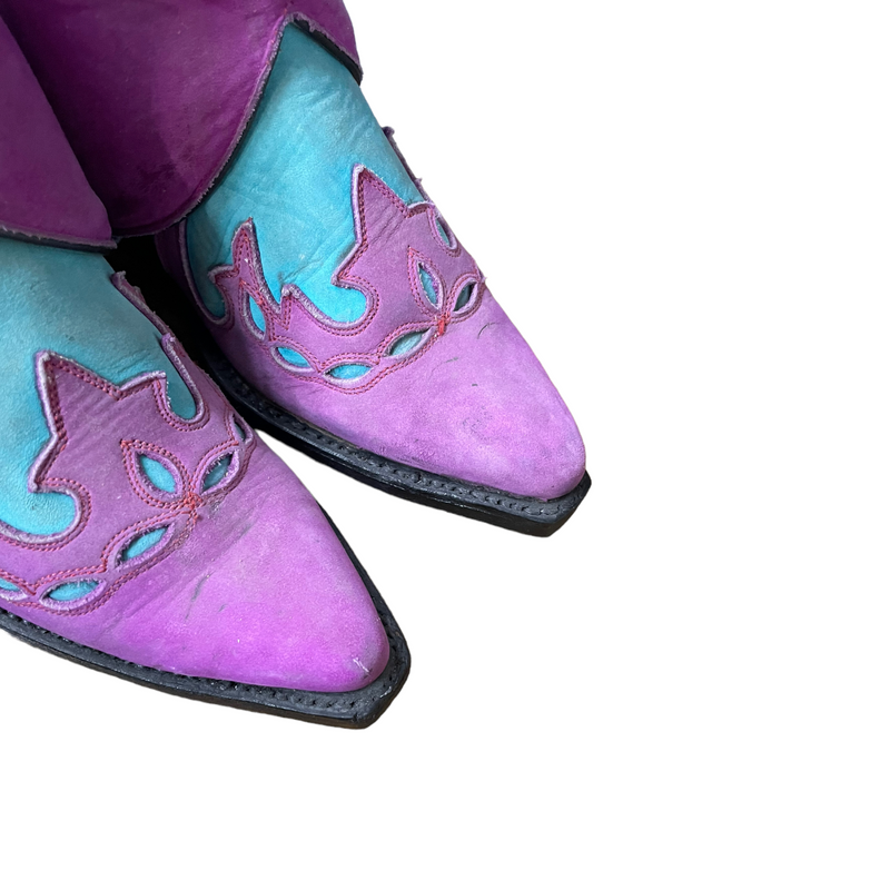 7 Purple & Teal Canty Boots®