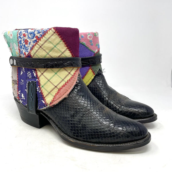 9.5 Black Exotic/ Quilt Canty Boots®