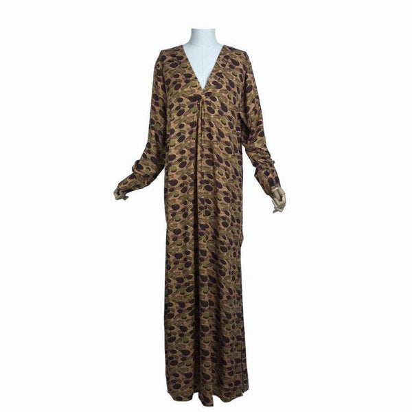Brown Leaves New Abaya Dress