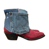 6.5 Red & Denim with Wrangler Pocket Canty Boots®