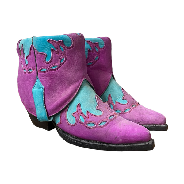 7 Purple & Teal Canty Boots®