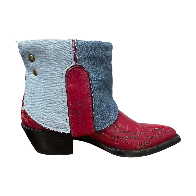 6.5 Red & Denim with Wrangler Pocket Canty Boots®